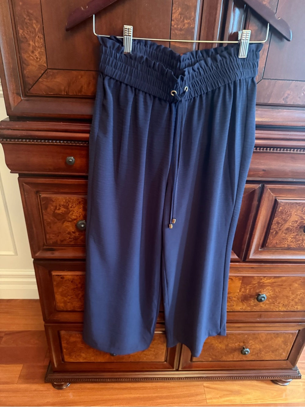 MICHAEL Michael Kors Navy Drawstring Wide-Leg Joggers